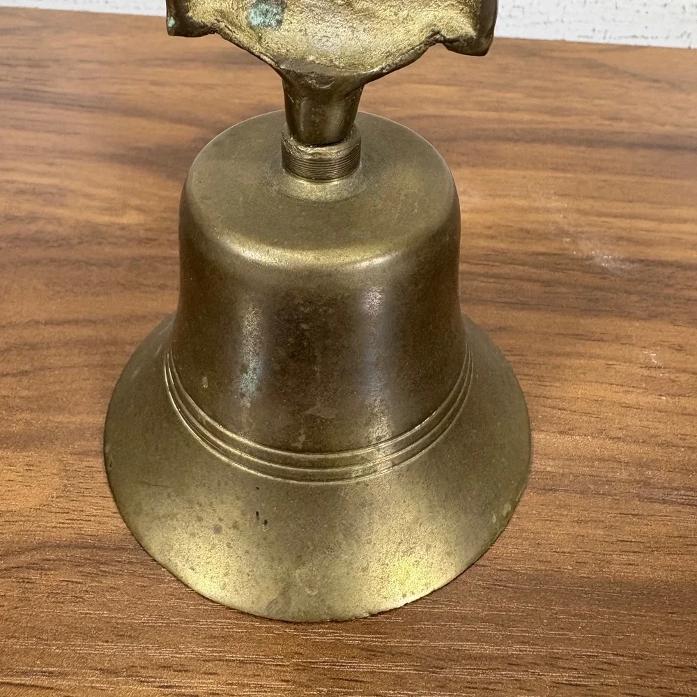 Brass Victorian Lady Bell Early 20th Century 7
